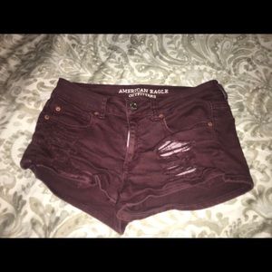 American Eagle Maroon Shorts